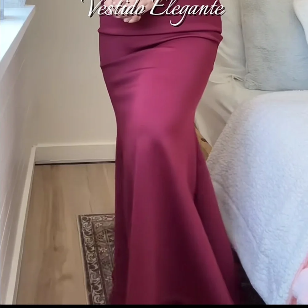 OYS Elegant sleeve off bodycon long formal dress